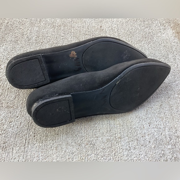 Coach and Four Gunmetal Mirror Heel Pointed Toe Black Flats - Picture 9 of 11